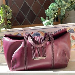 Rare Maroon Judith Leiber Day Bag